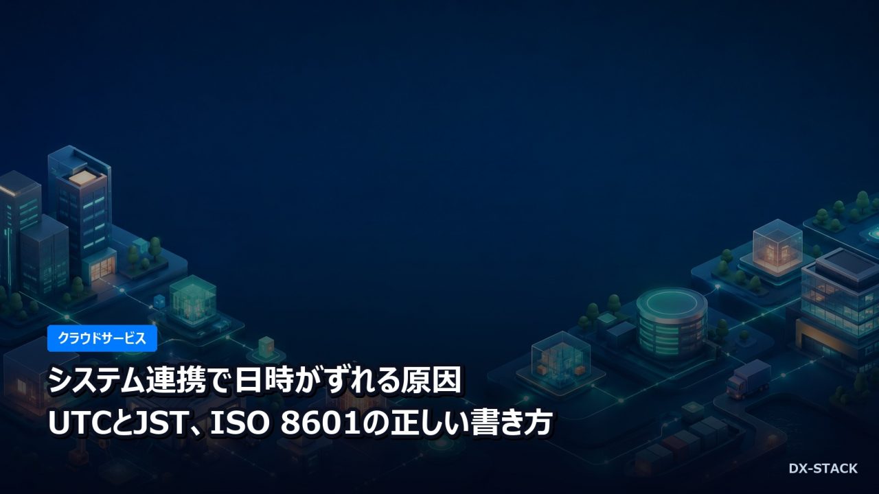 システム連携で日時がずれる原因｜UTCとJST、ISO 8601の正しい書き方